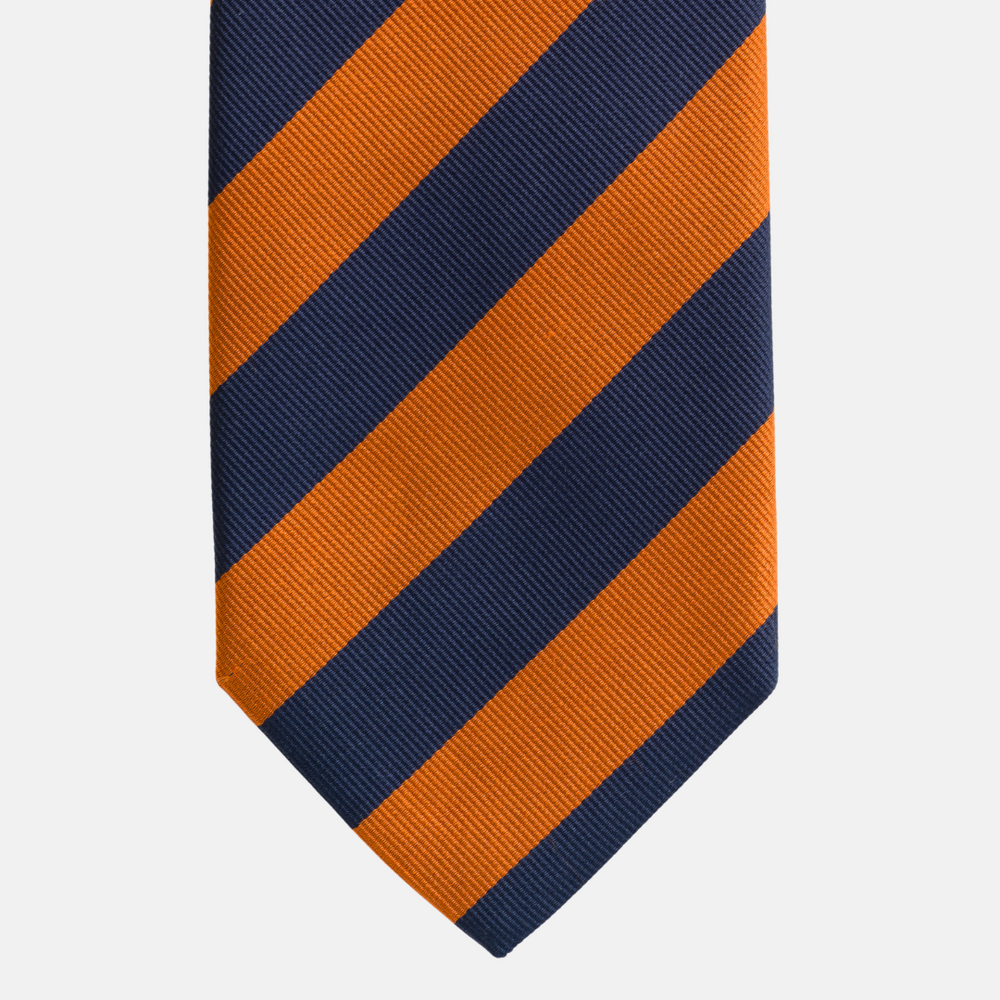 Cravatta in Seta Regimental Blu Arancio TAL 516