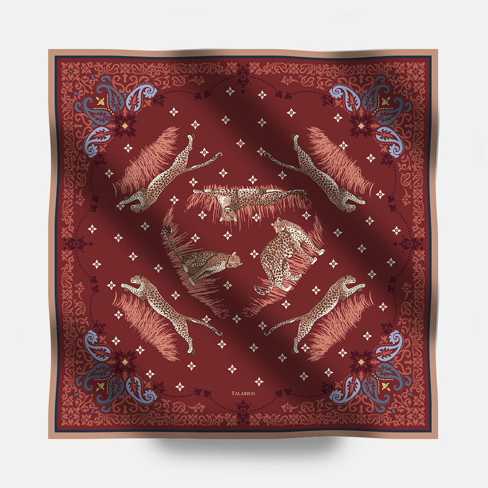 Foulard In Seta Twill 90 Nido Felino