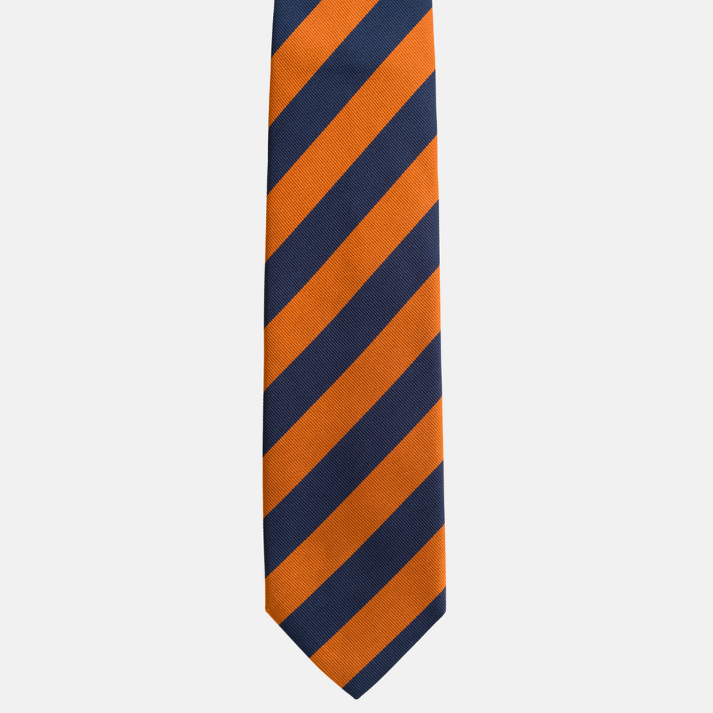 Cravatta in Seta Regimental Blu Arancio TAL 516