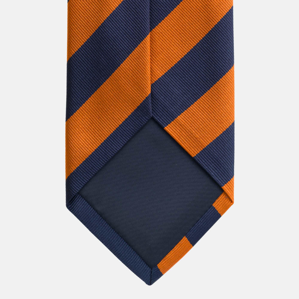 Cravatta in Seta Regimental Blu Arancio TAL 516
