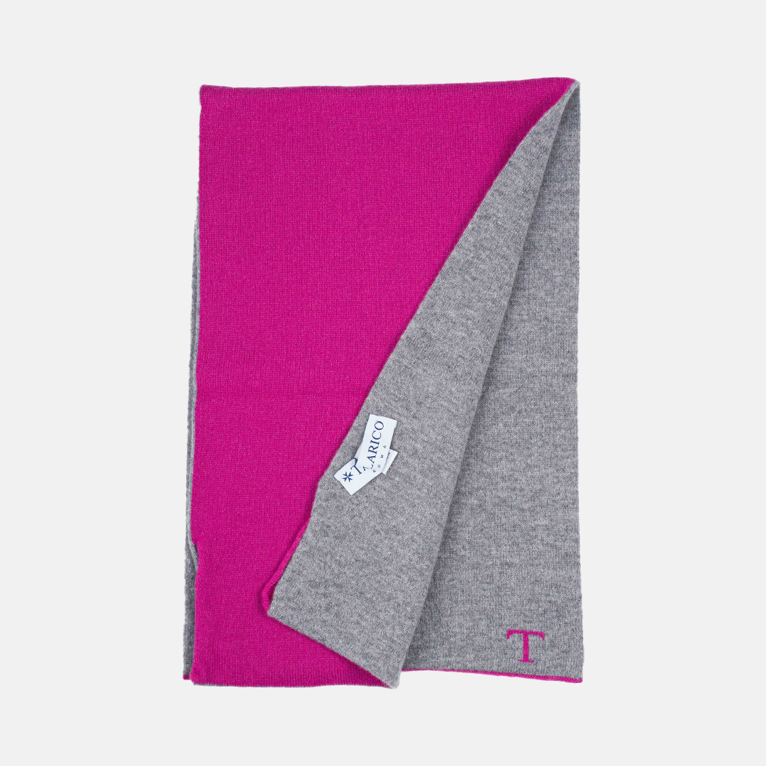 Scaldacollo T Bicolore Fucsia-Grigio