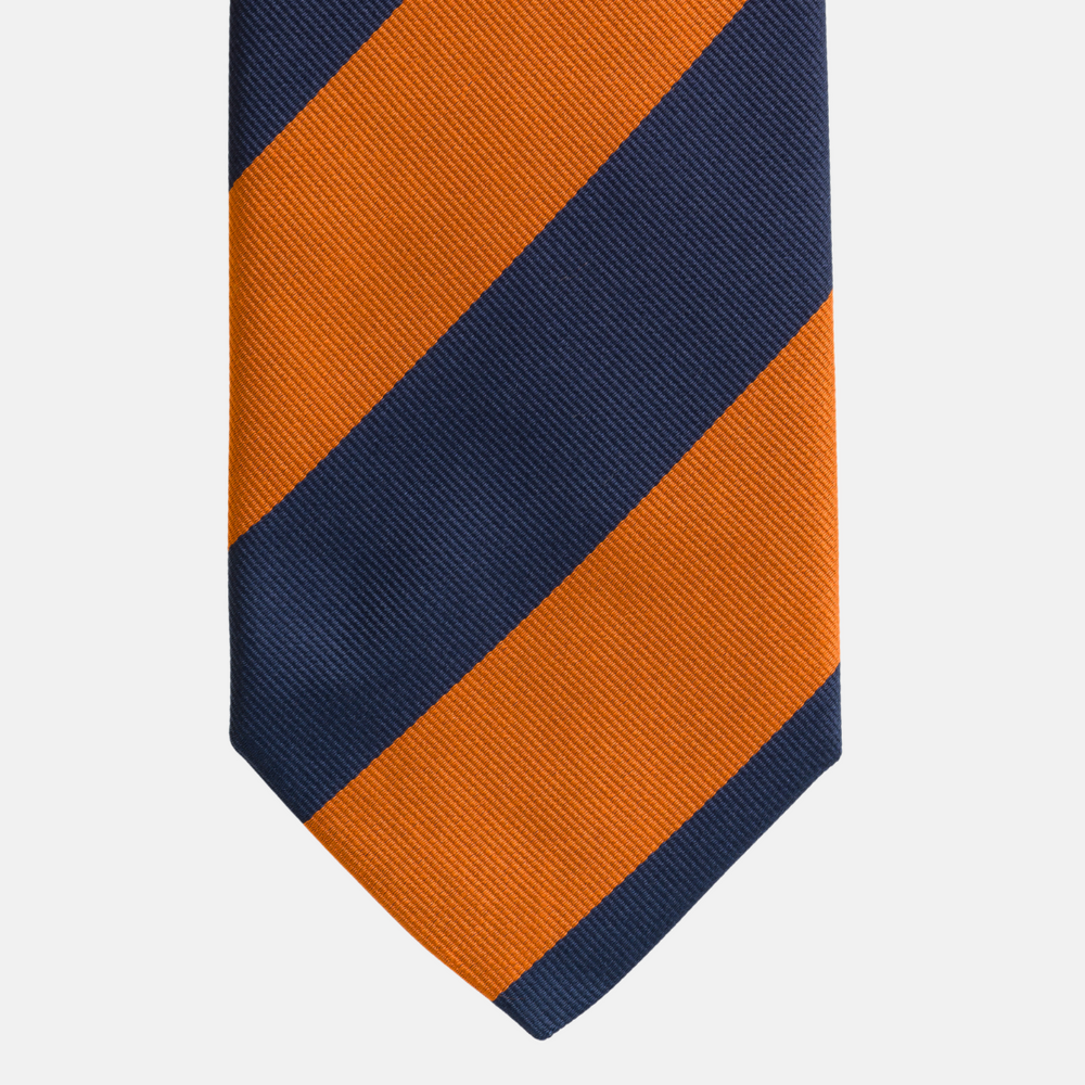 Cravatta in Seta Regimental Blu Arancio TAL 507