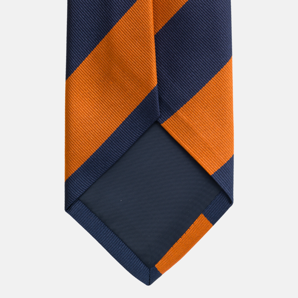 Cravatta in Seta Regimental Blu Arancio TAL 507