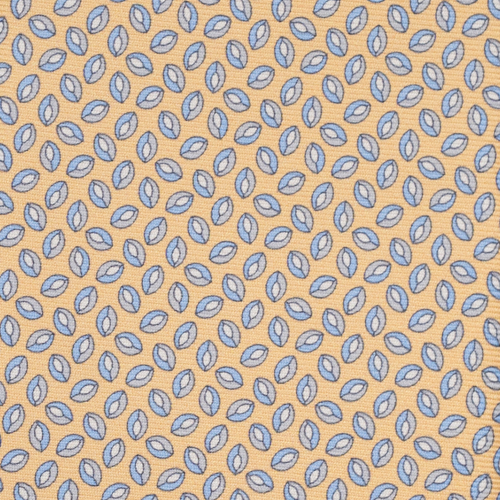 Cravatta 3 pieghe in Seta, Micro Fantasia, Giallo - JA056126-5