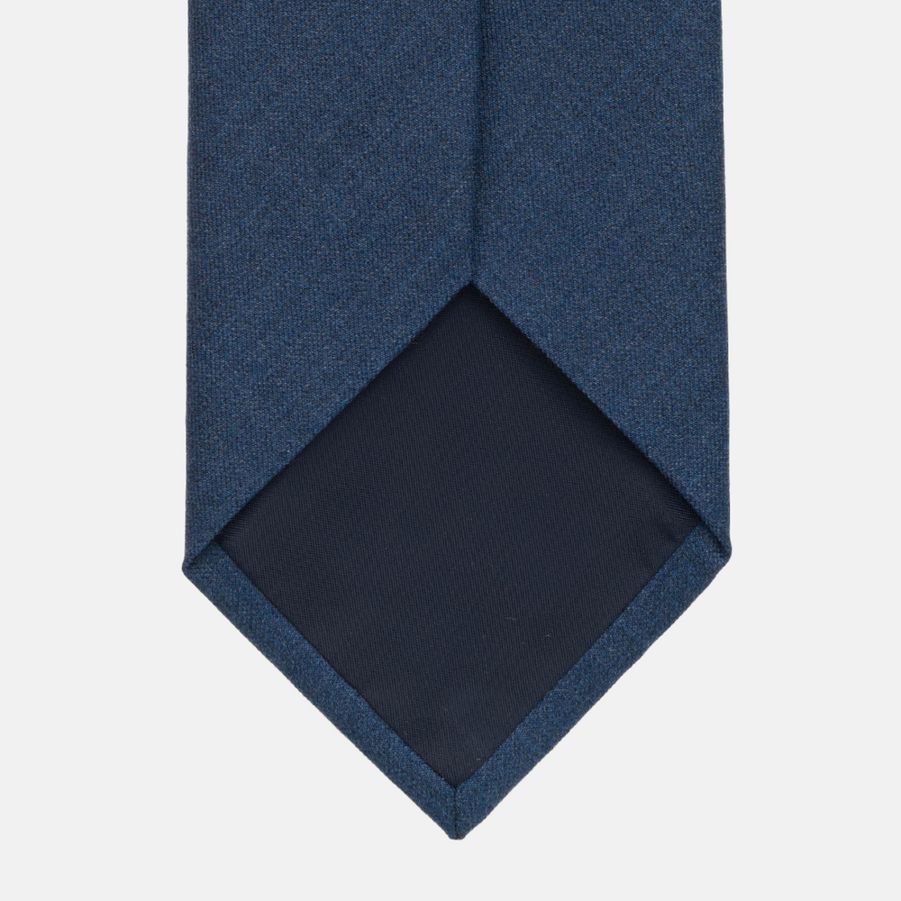Cravatta 3 pieghe in Lana Blu Navy
