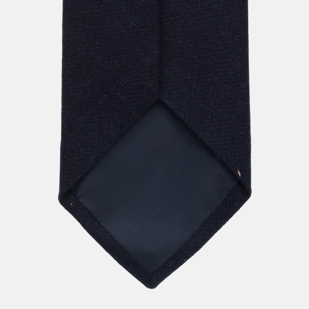 Cravatta 3 pieghe in Lana Blu Notte