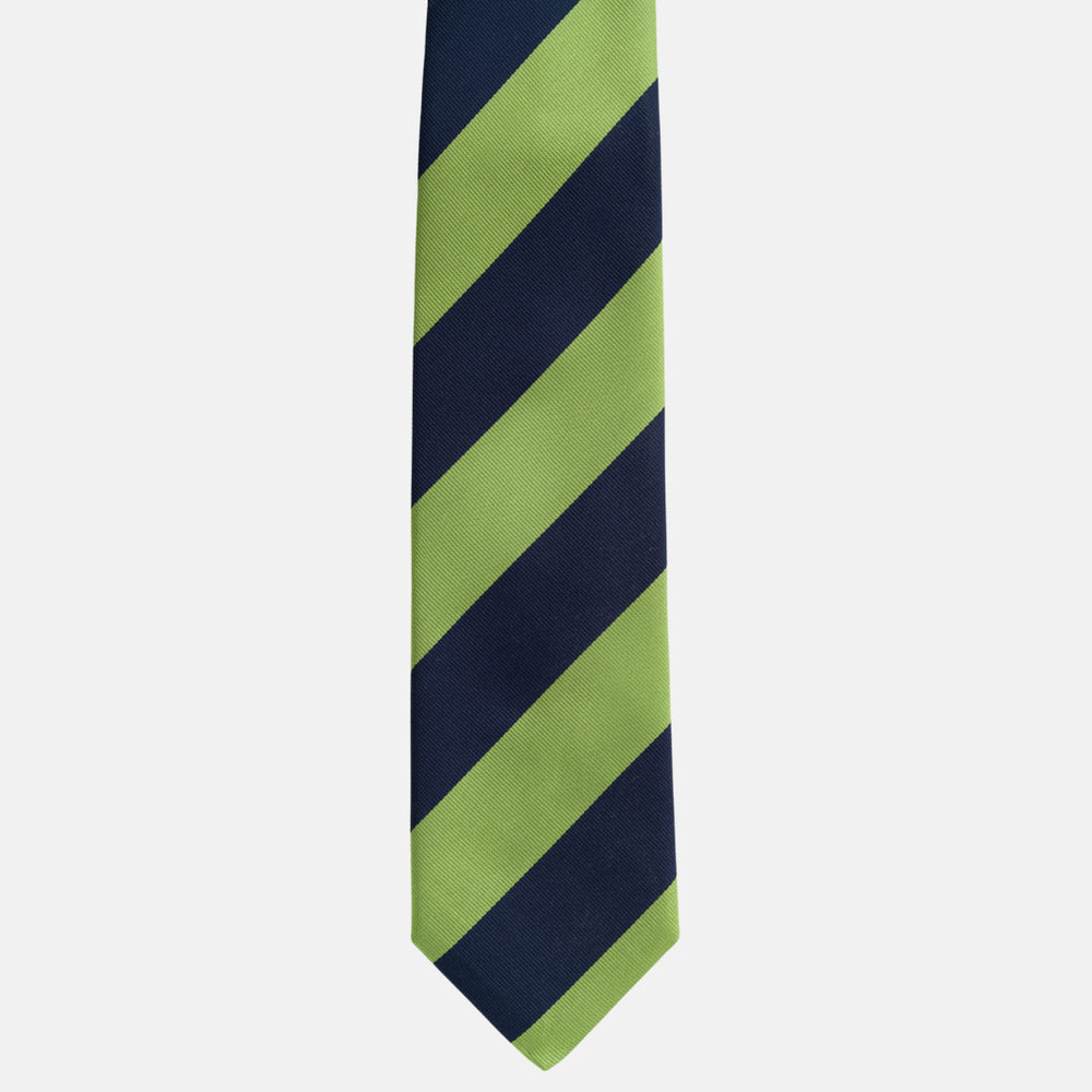Regimental Blue Green Silk Tie TAL 502