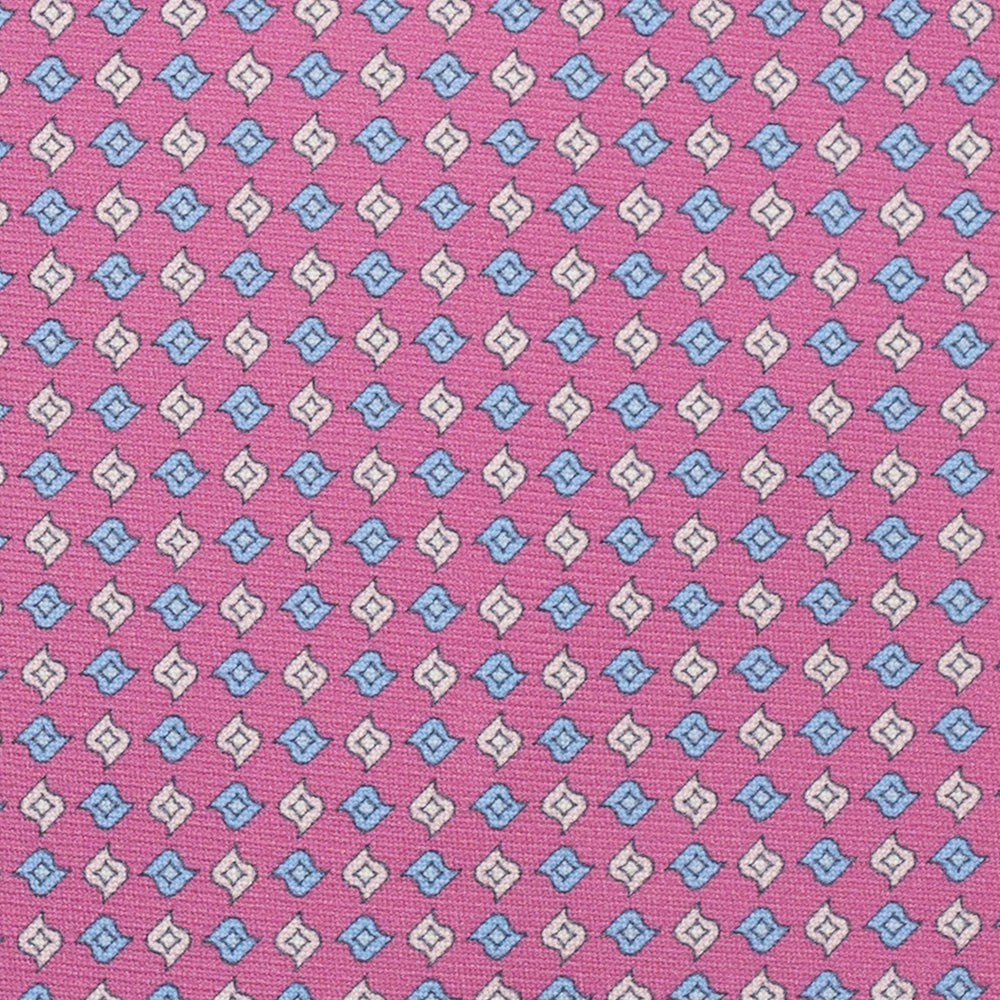 Cravatta 3 pieghe in Seta, Micro Fantasia, Rosa - JA056673-7