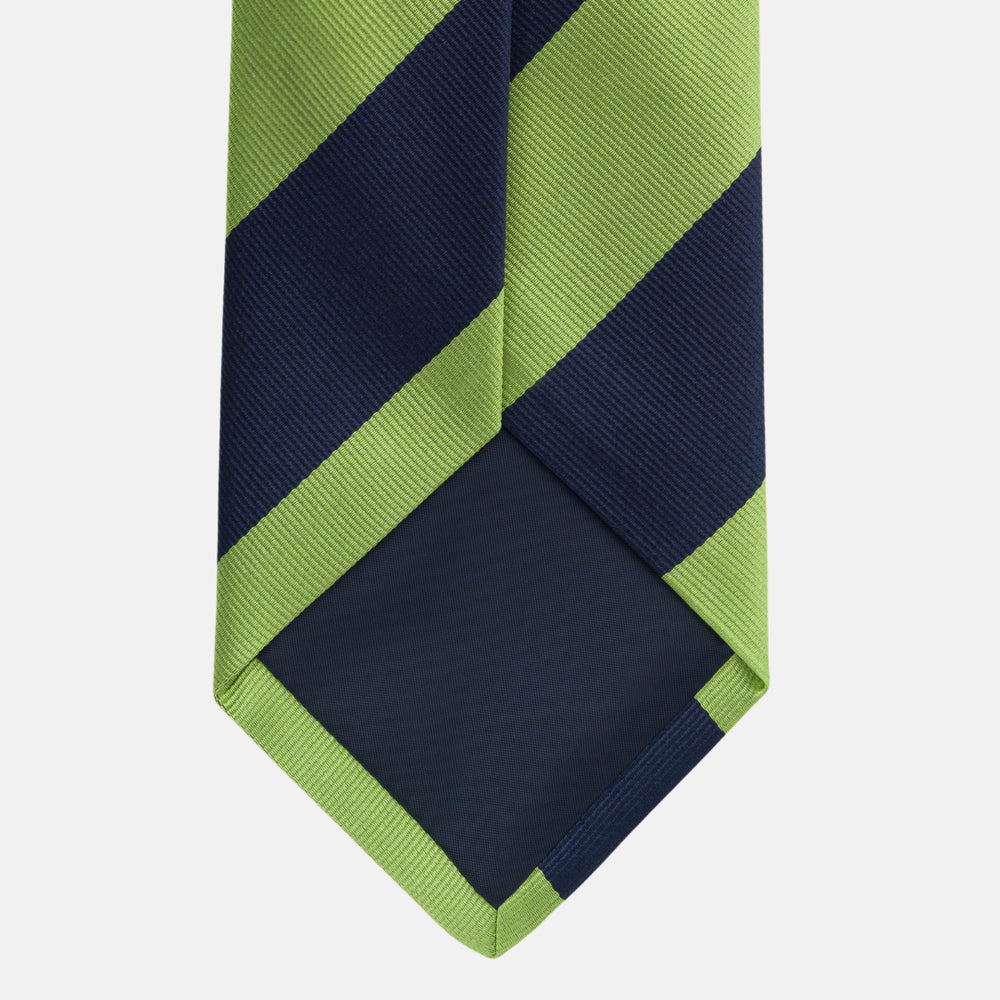 Regimental Blue Green Silk Tie TAL 502