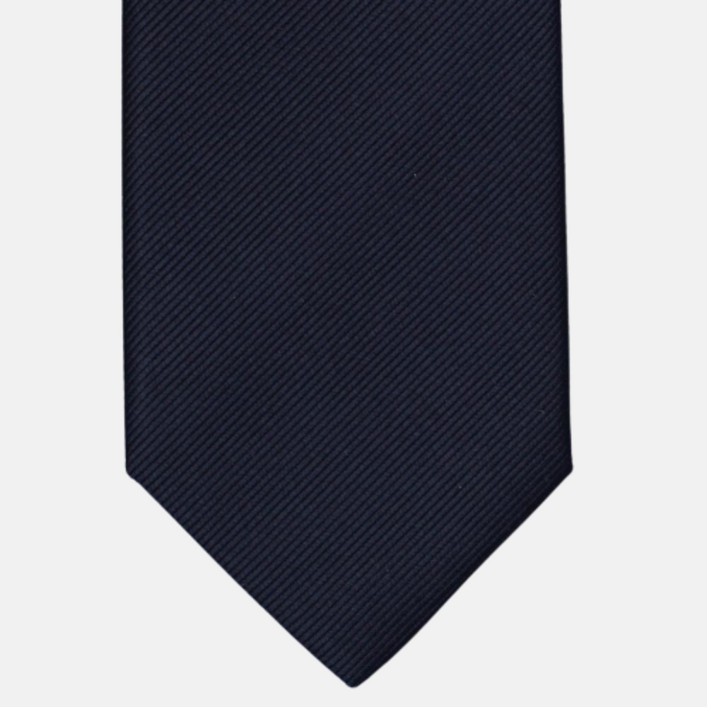 Solid Blue Reps Silk Tie - TAL261