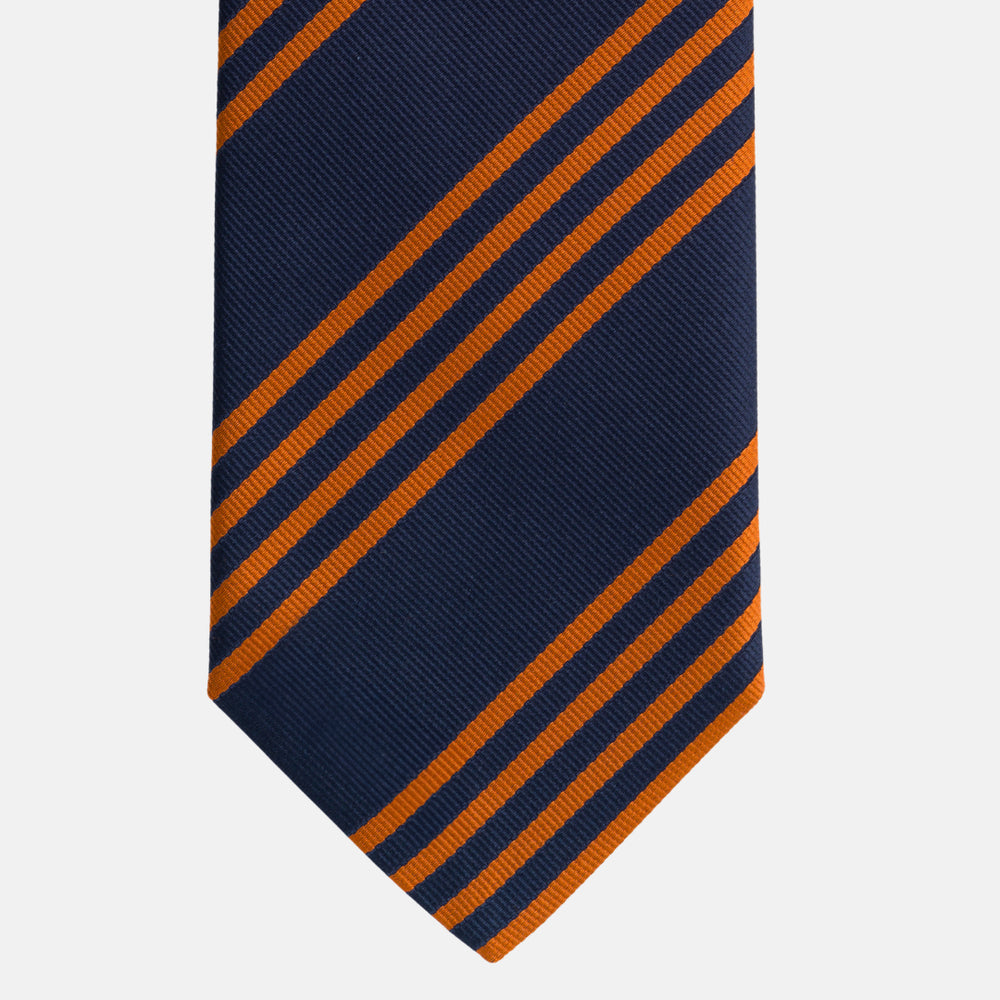 Cravatta in Seta Regimental Blu Arancio TAL 532