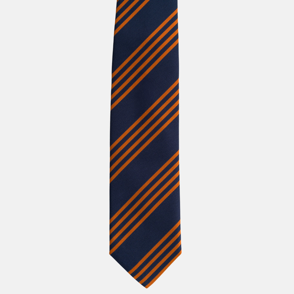Cravatta in Seta Regimental Blu Arancio TAL 532