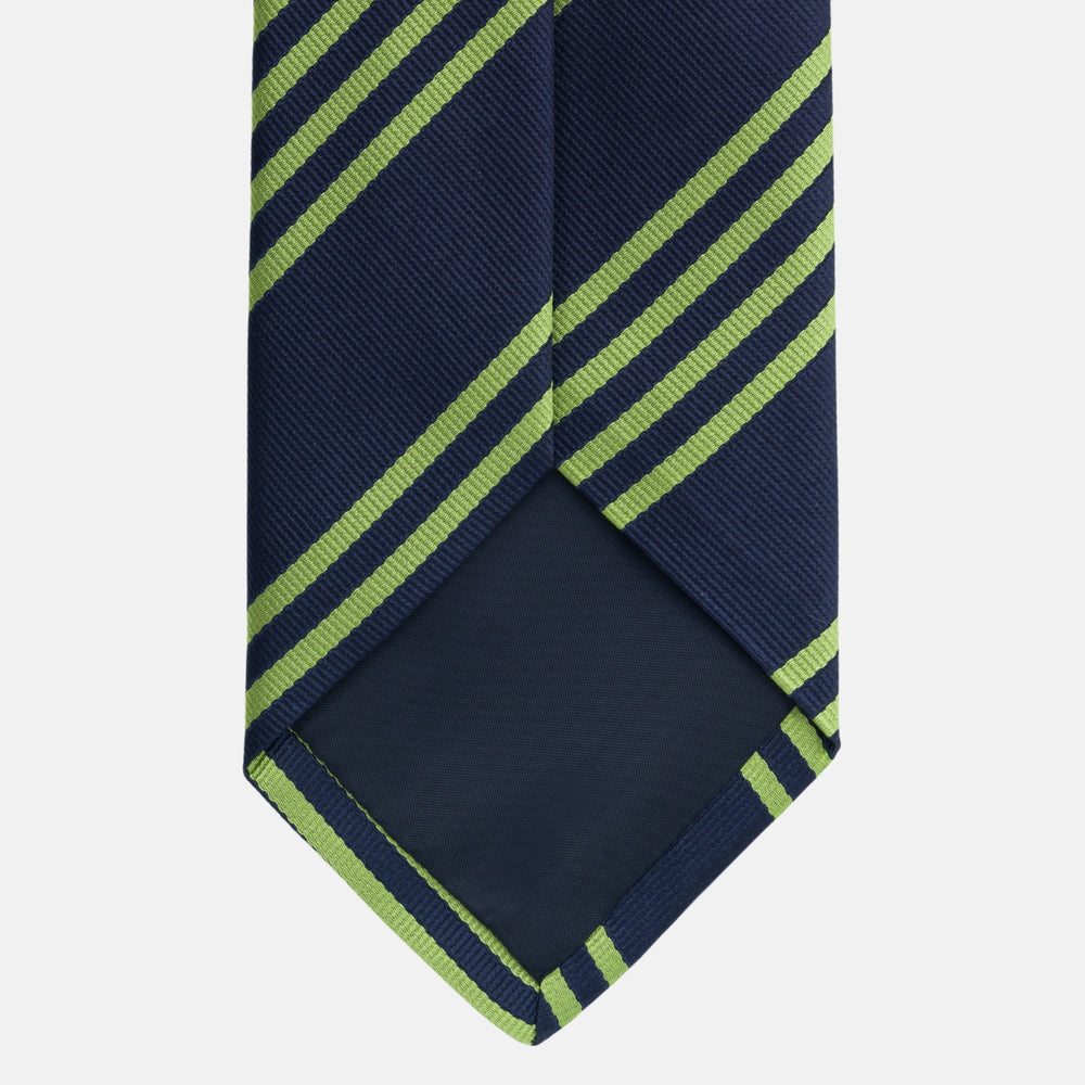 Cravatta in Seta Regimental Blu Verde TAL 533