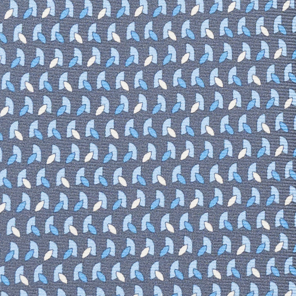 Cravatta 3 pieghe in Seta, Micro Fantasia, Grigio - JC057245-8