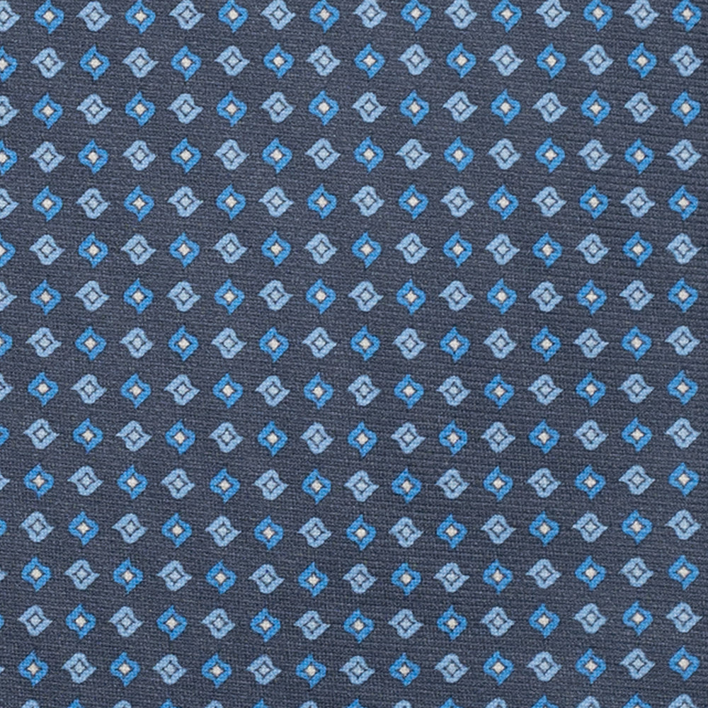 Cravatta 3 pieghe in Seta, Micro Fantasia, Grigio - JA056673-8