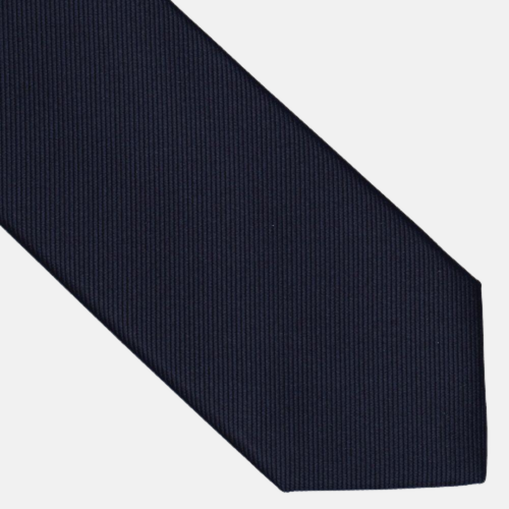 Solid Blue Reps Silk Tie - TAL261
