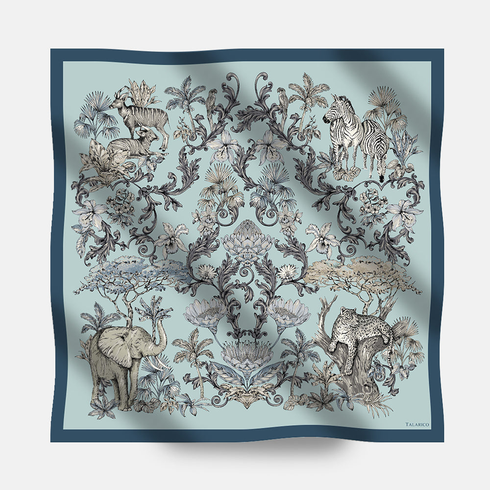Foulard In Seta Twill 90 Tsavo Tales
