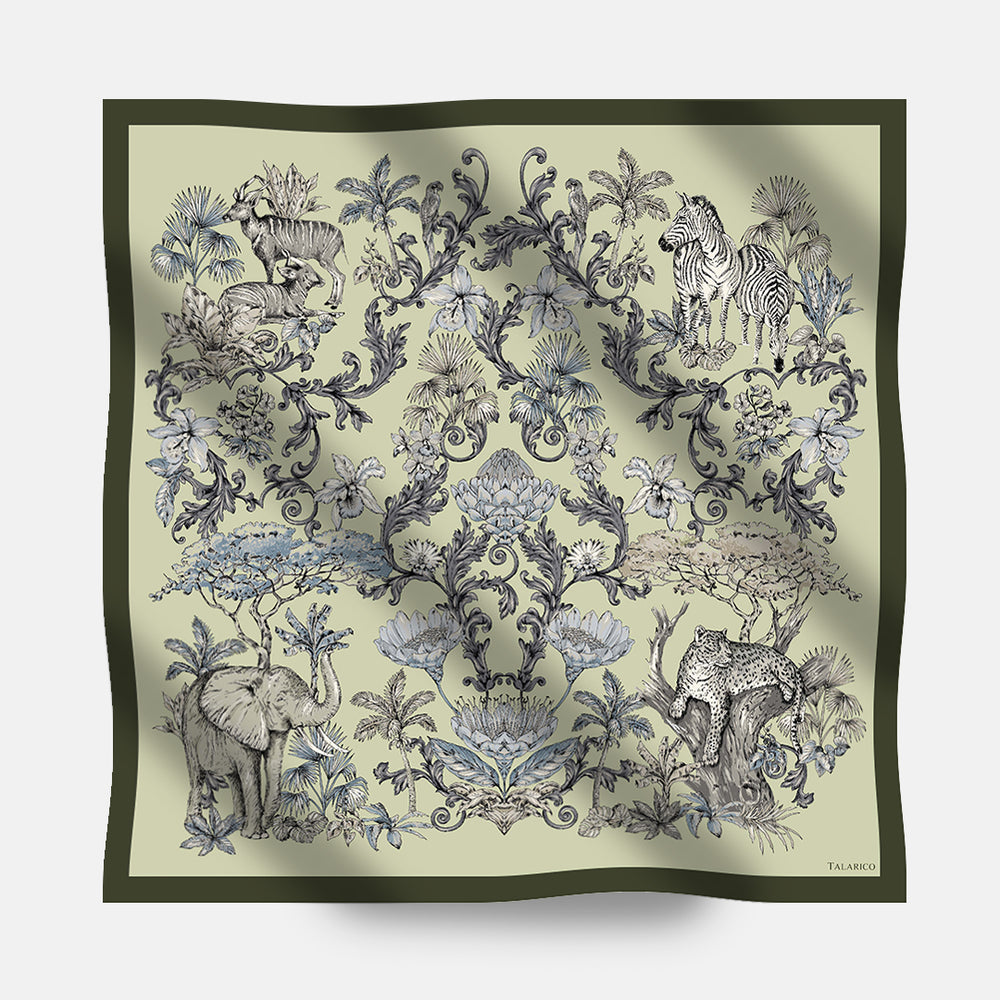 Foulard In Seta Twill 90 Tsavo Tales
