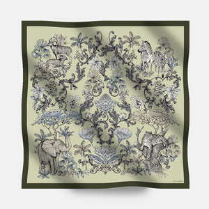 Foulard In Seta Twill 90 Tsavo Tales