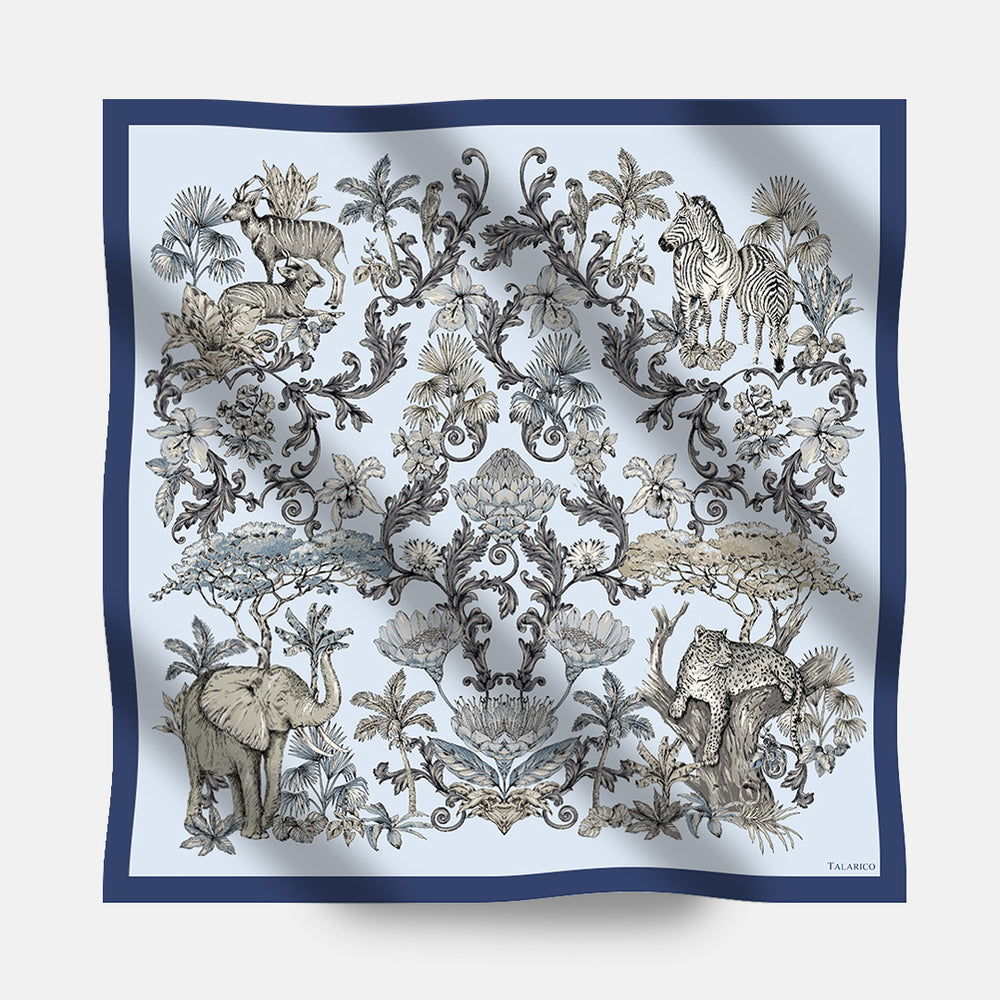 Foulard In Seta Twill 90 Tsavo Tales