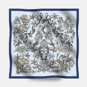 Foulard In Seta Twill 90 Tsavo Tales