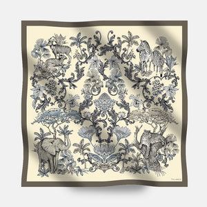 Foulard In Seta Twill 90 Tsavo Tales