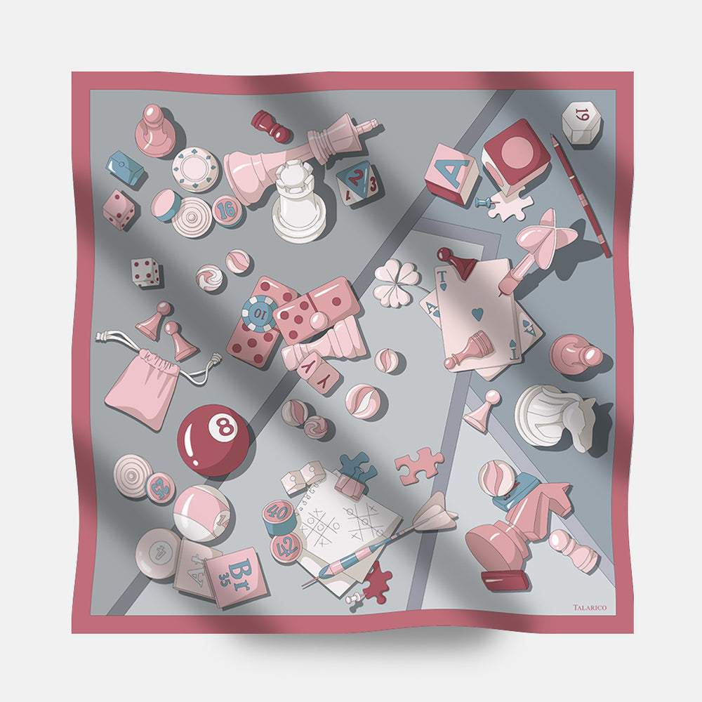 Foulard In Seta Twill 90 Scacco Matto