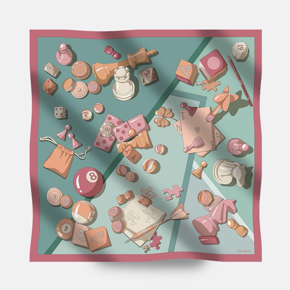 Foulard In Seta Twill 90 Scacco Matto