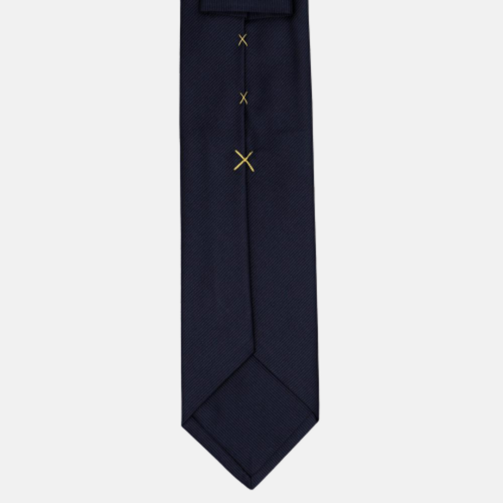 Solid Blue Reps Silk Tie - TAL261