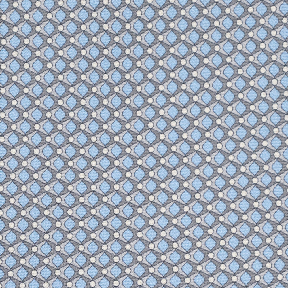 Cravatta 3 pieghe in Seta, Fantasia Geometrica, Grigio - JC056340-9