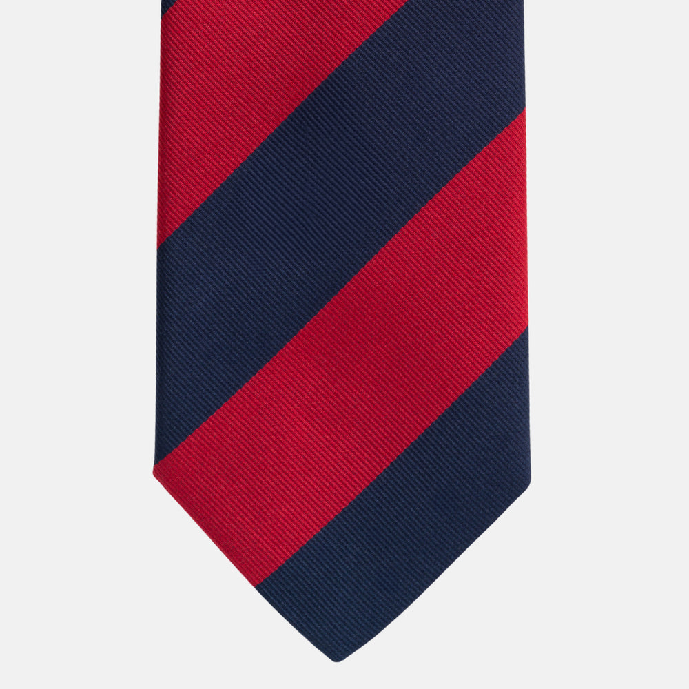 Regimental Blue Red Silk Tie TAL 503