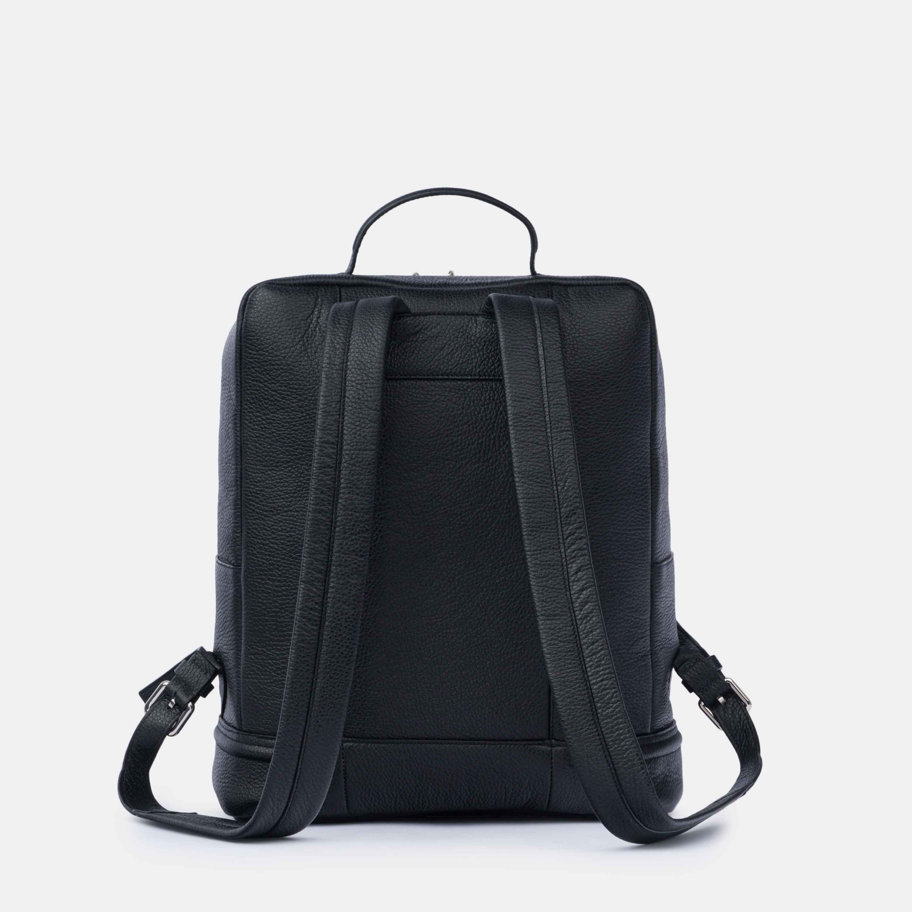 Black Leather Backpack