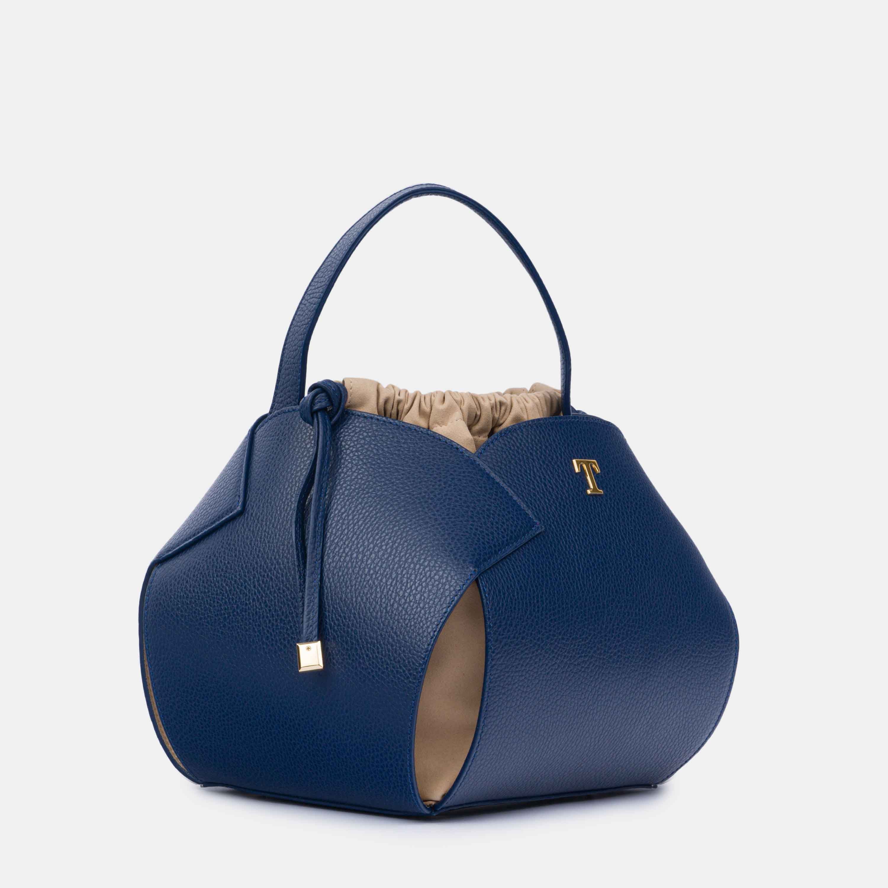 Borsa PomPon Blu