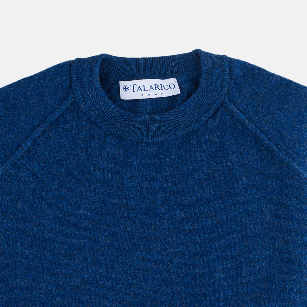 Felpa in Cashmere Blu Melange - 0806