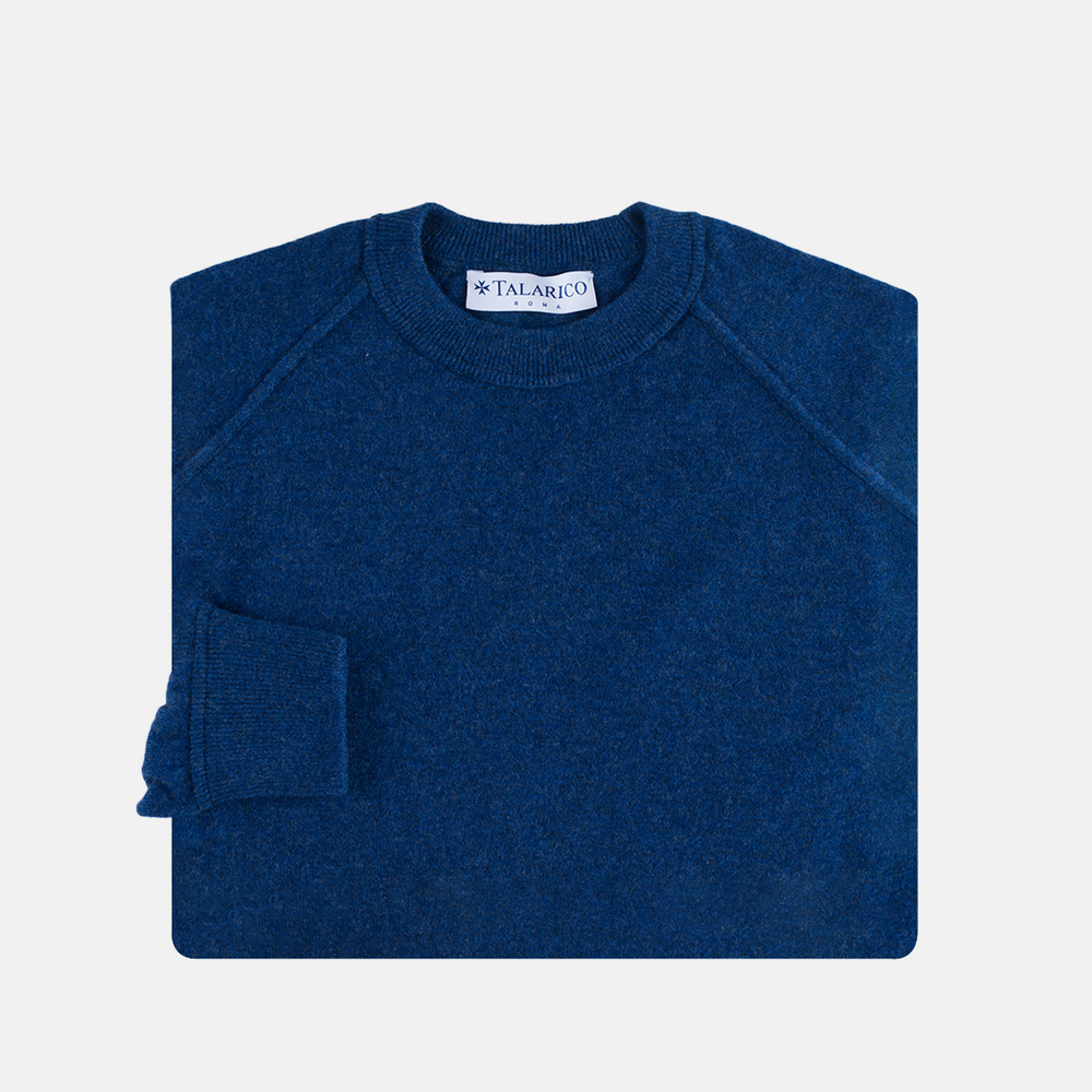Felpa in Cashmere Blu Melange - 0806