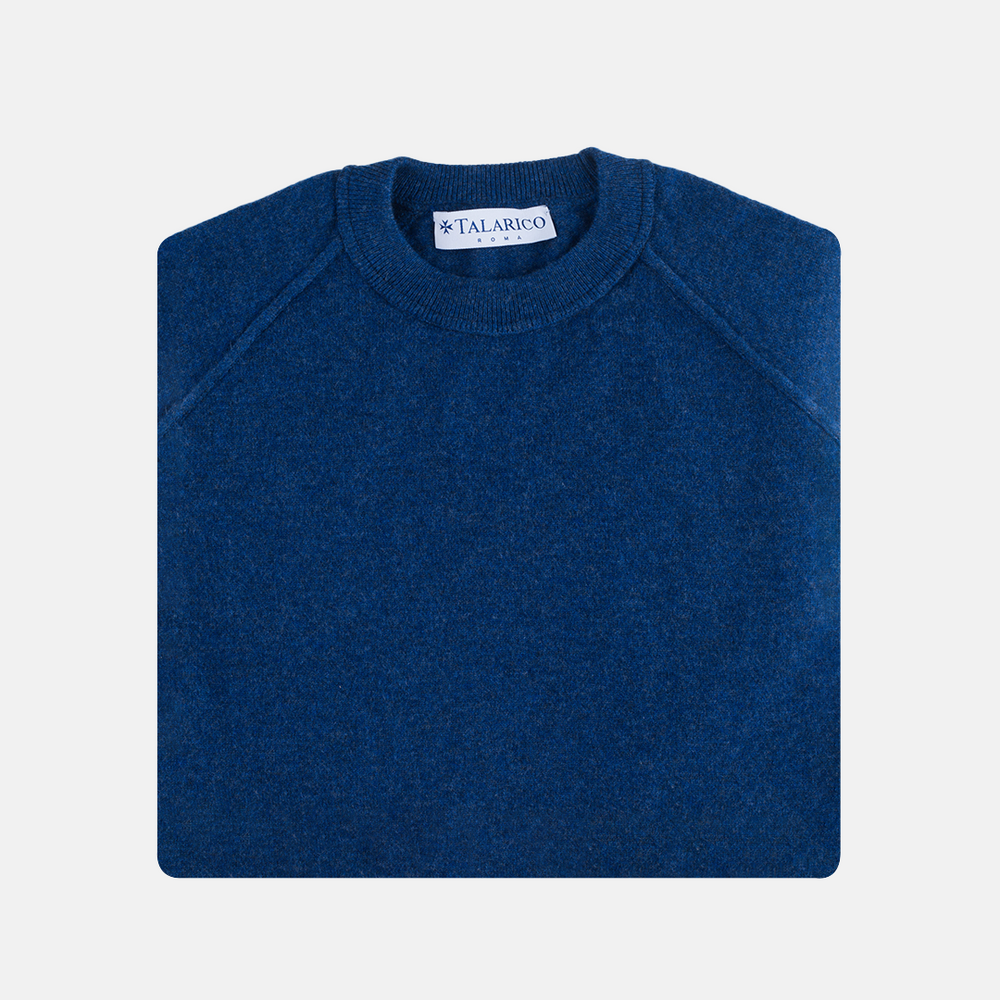 Felpa in Cashmere Blu Melange - 0806