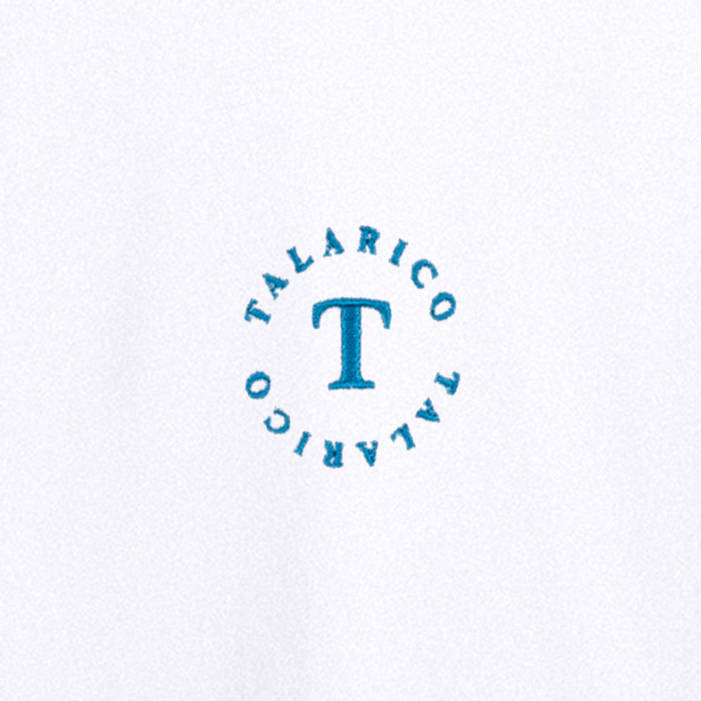 T SHIRT TALARICO IN COTONE BIANCA CON LOGO PISCINA