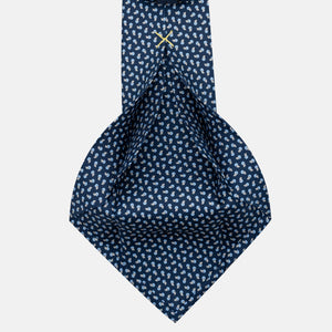 Cravatta 5 pieghe in seta Micro Fantasia Blu Celeste - JA056129-15