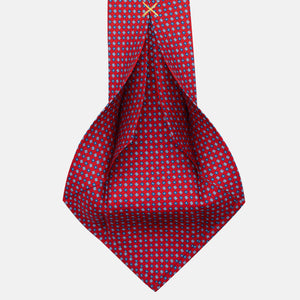 Cravatta 5 pieghe in seta Fantasia Geometrica Rosso - JA056673-4