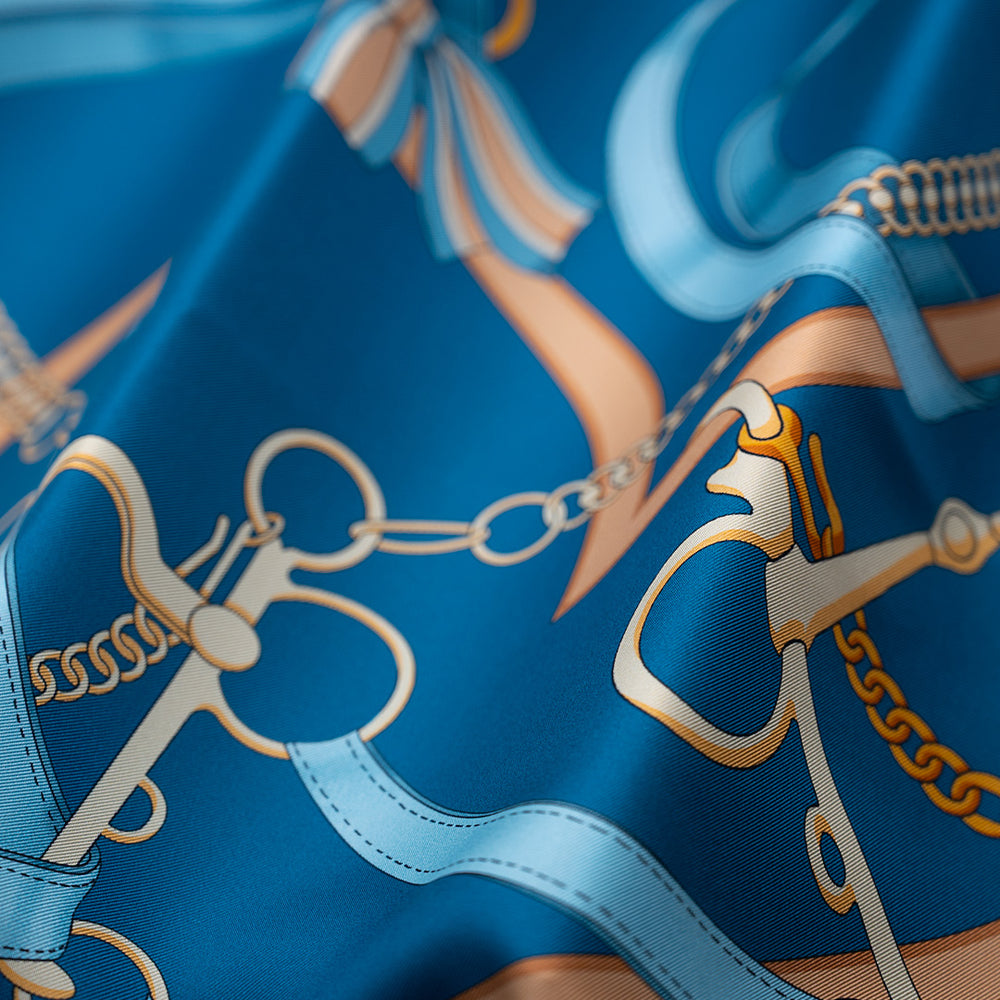 Foulard In Seta Twill 90 Heritage Ride