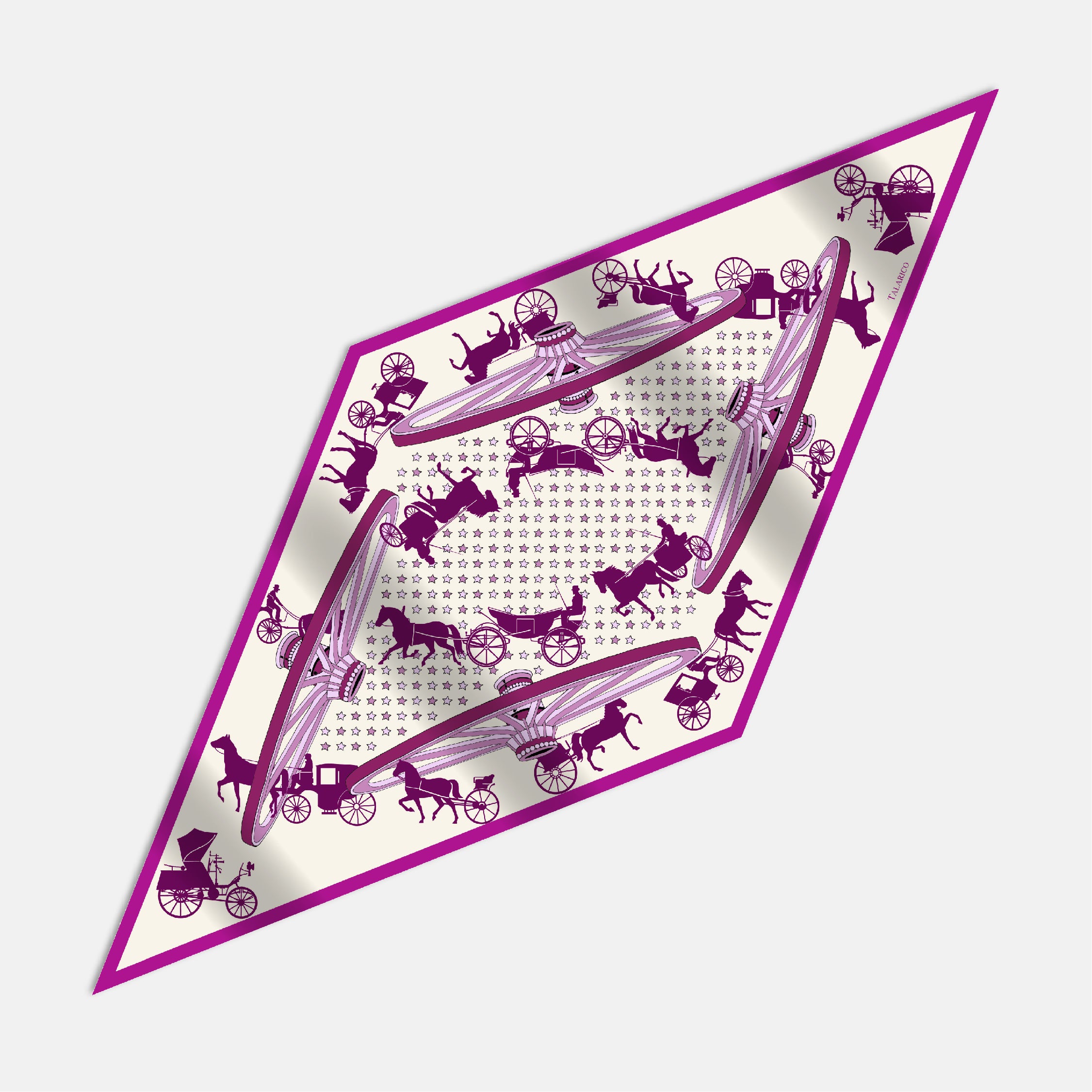 Silk Twill Rhombus Scarf Travel Textures