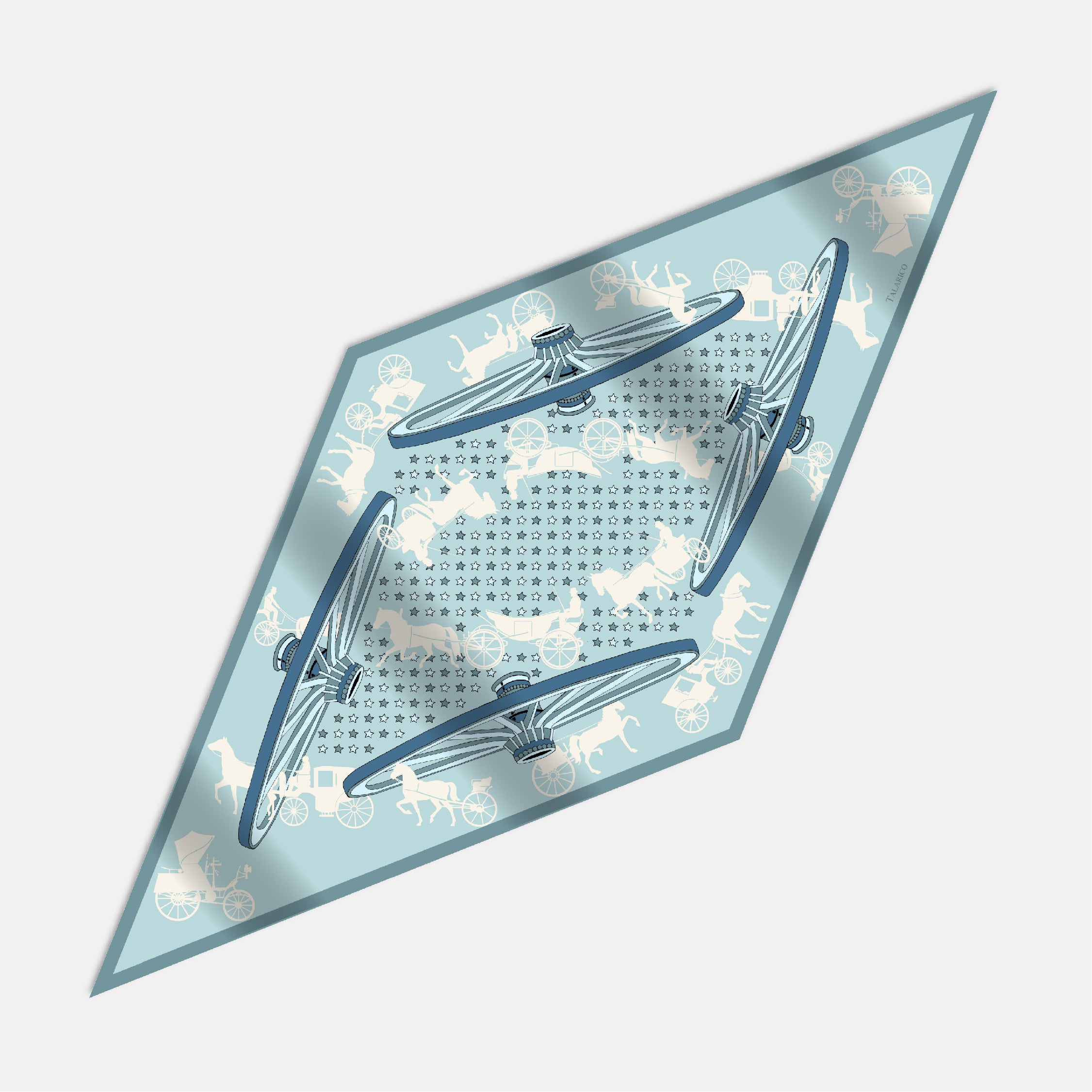Silk Twill Rhombus Scarf Travel Textures