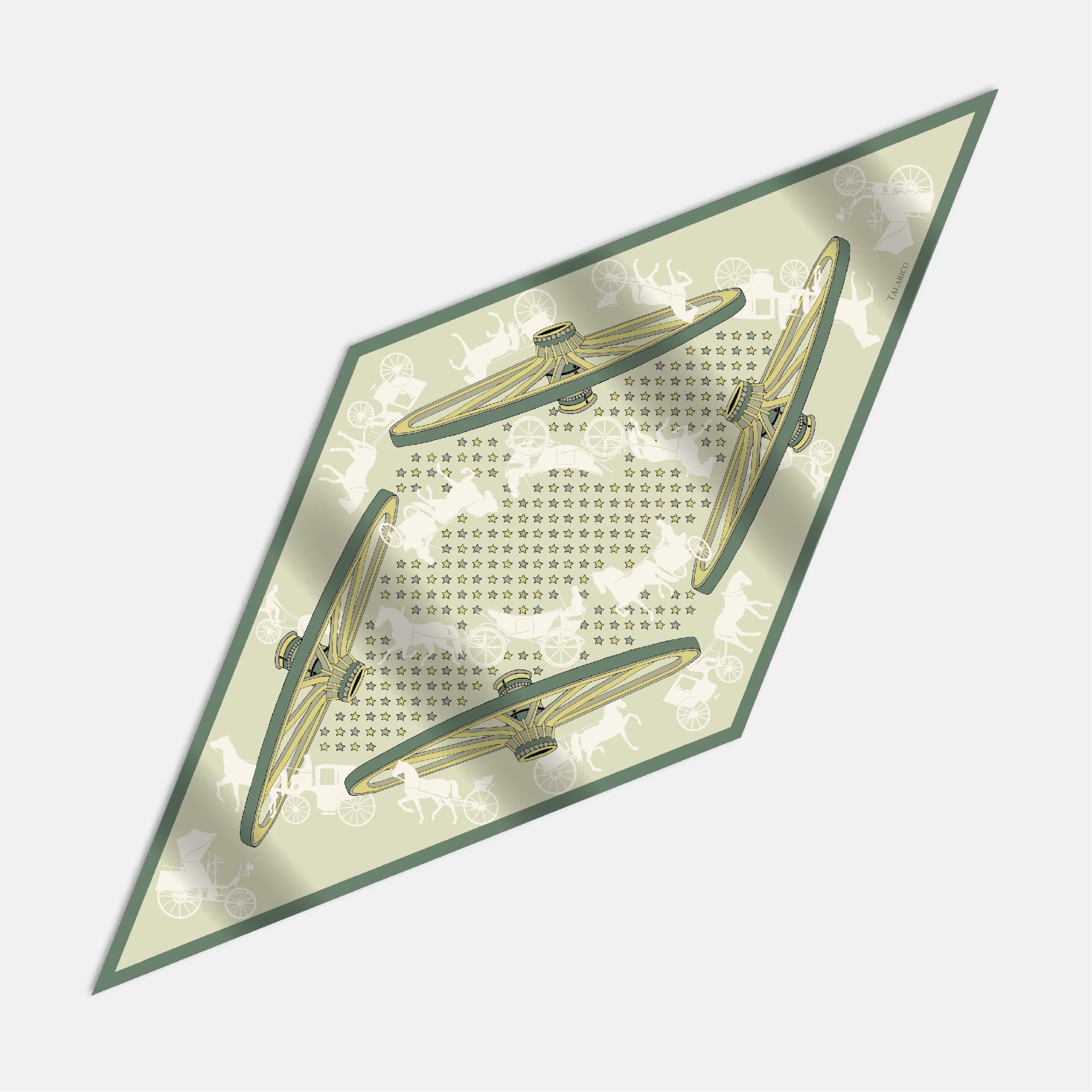 Silk Twill Rhombus Scarf Travel Textures