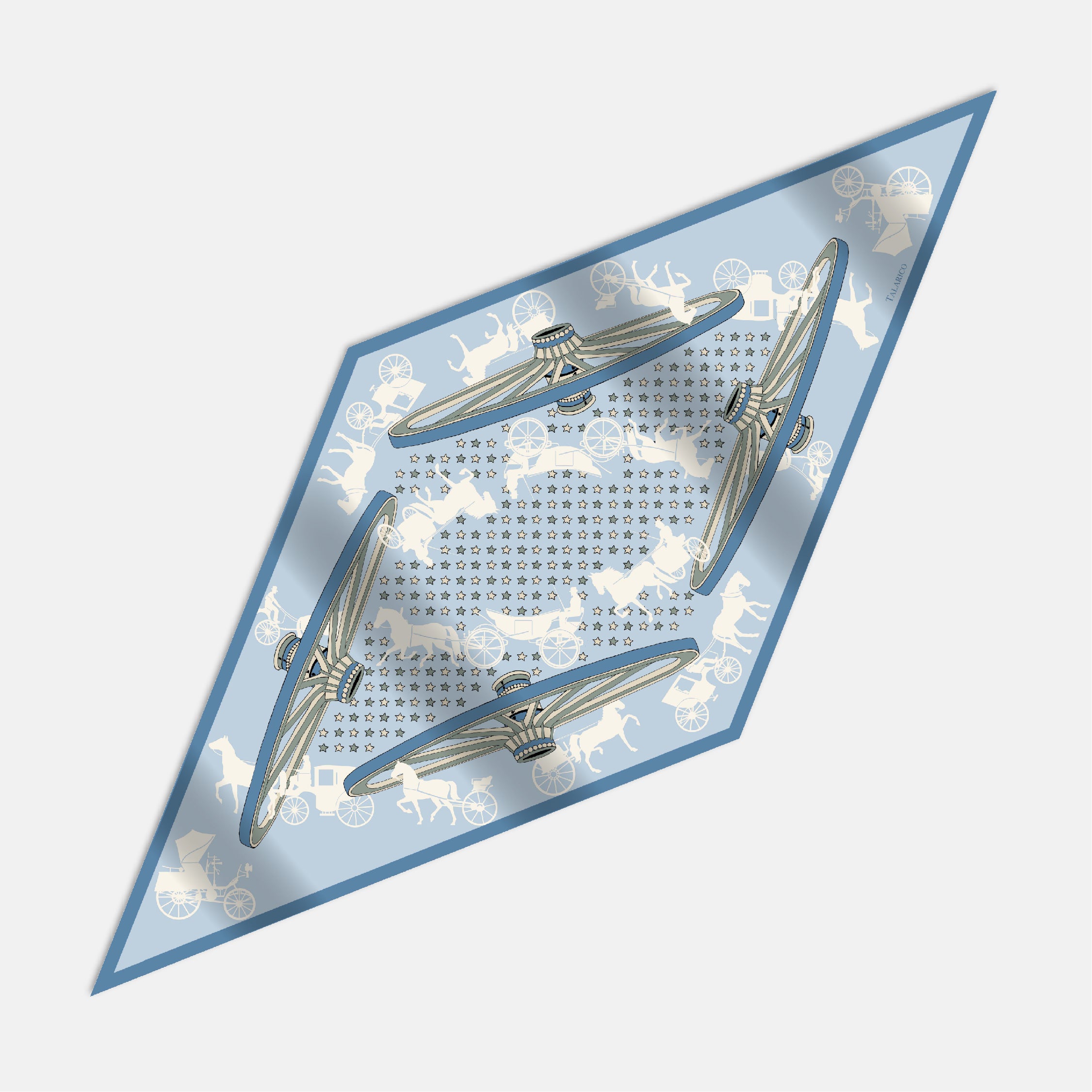 Silk Twill Rhombus Scarf Travel Textures