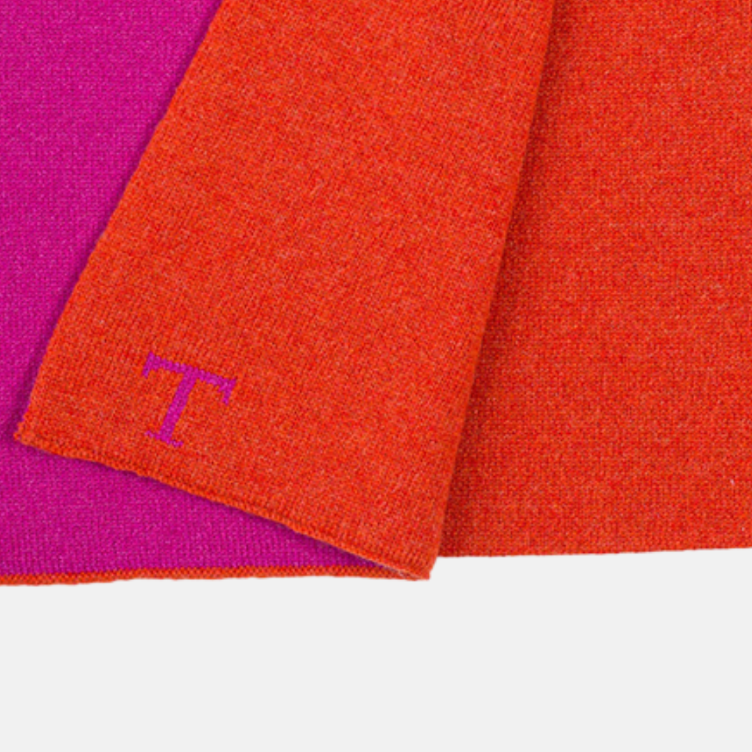 Scaldacollo T Bicolore Arancio-Fucsia