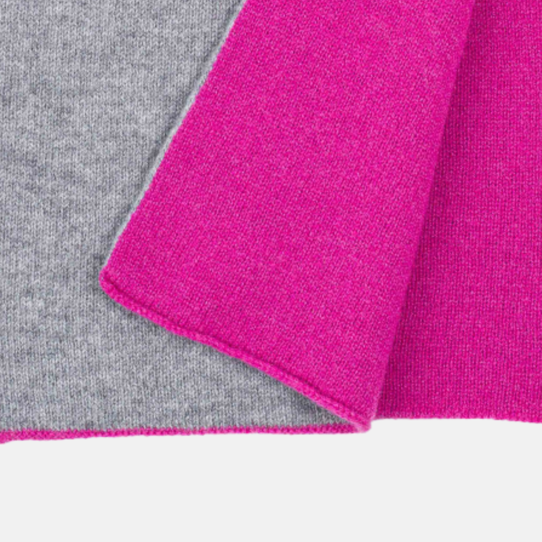 Scaldacollo Bicolore Fucsia-Grigio