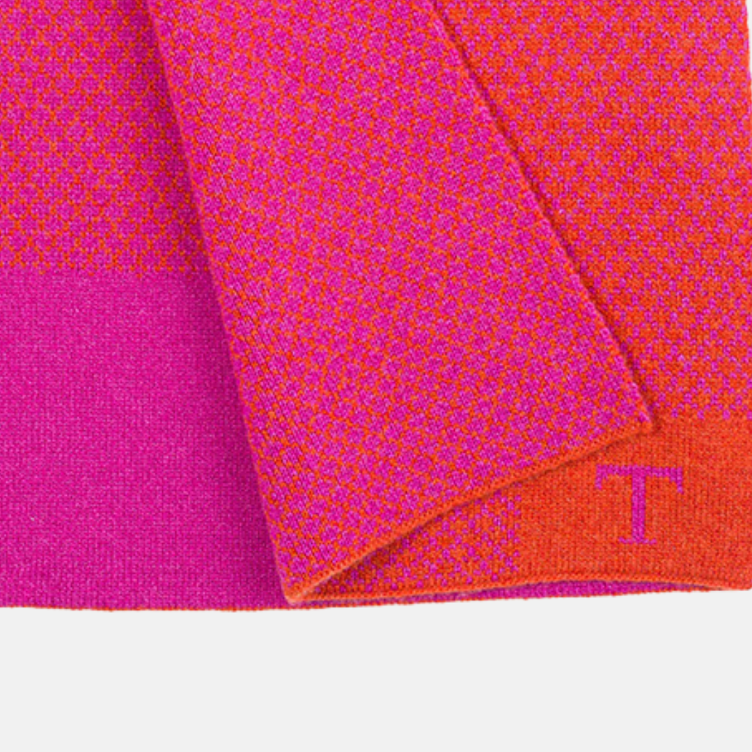 Scaldacollo Rasato con T Arancio-Fucsia