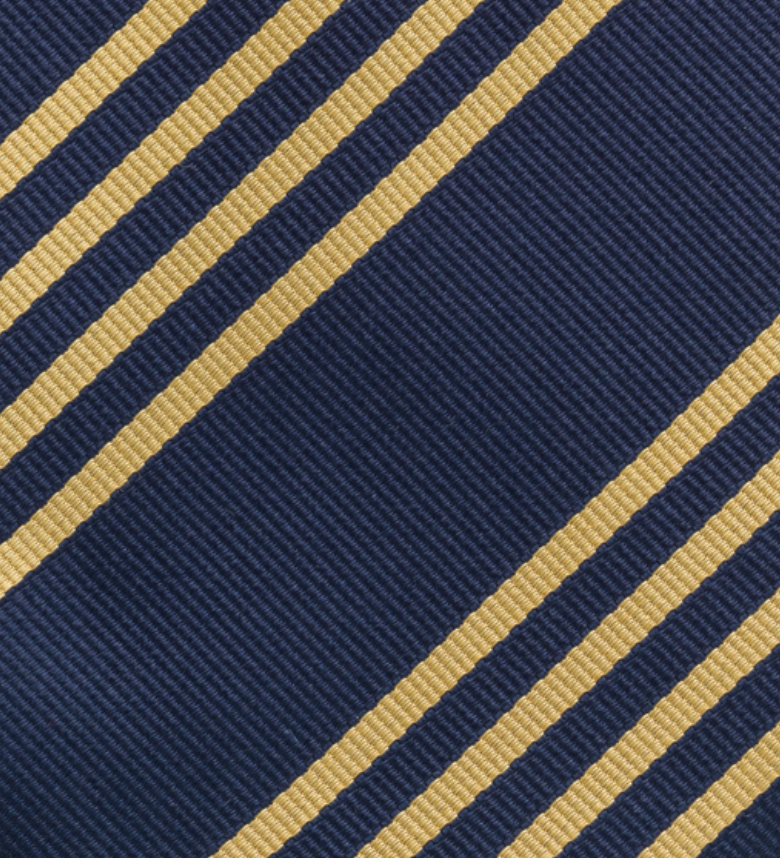 Regimental Blue Gold Silk Tie TAL 536