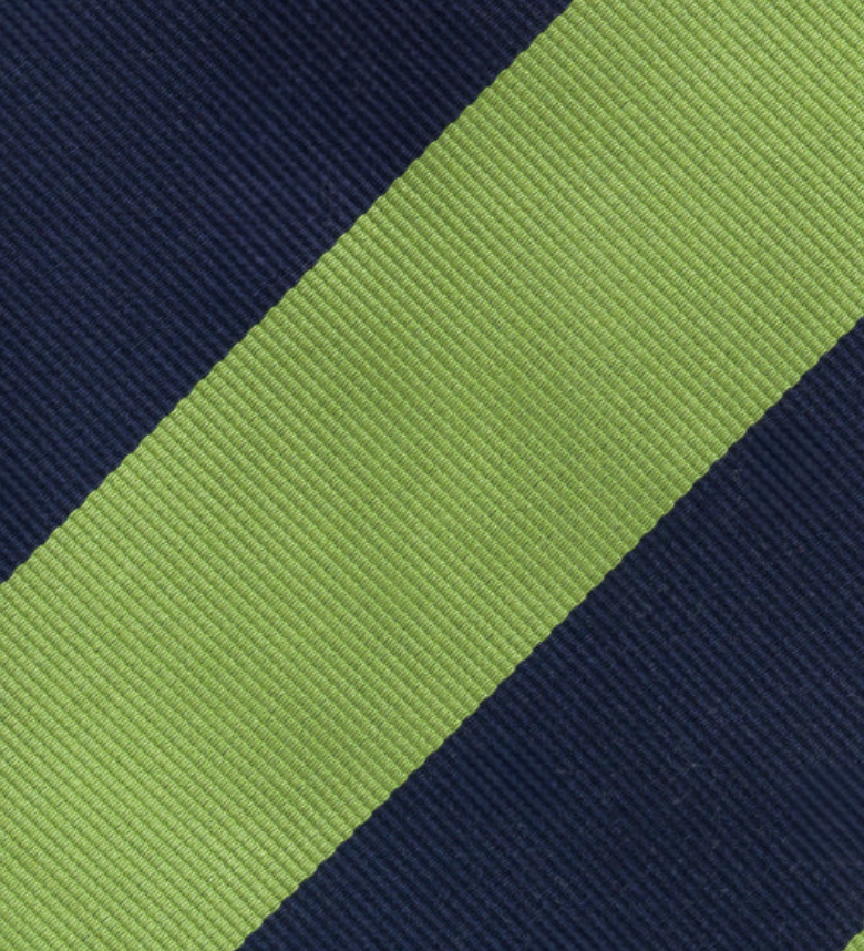 Regimental Blue Green Silk Tie TAL 502