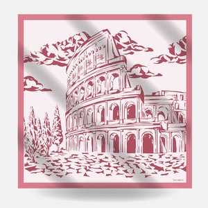 Foulard In Seta Twill 90 Roma Glamour Colosseo